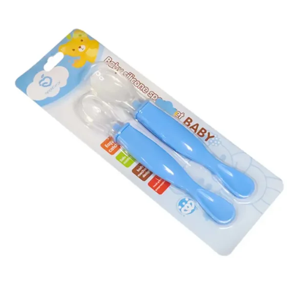 Applebear Silicone Spoon Set (2pcs) – Safe & Soft Baby Feeding Spoons