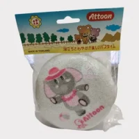 Attoon Soft Baby Bath Sponge – Thick, Round & Cartoon Printed