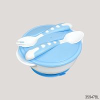 Baby Feeding Bowl with Spoon & Fork – 250ml BPA Free, Suction Base
