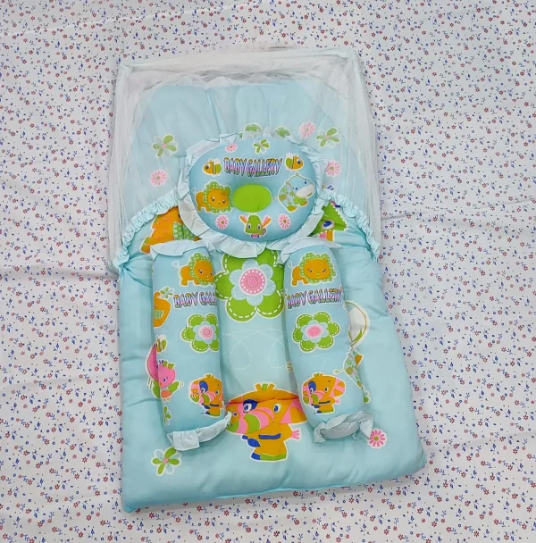 Baby Bed Set with Mosquito Net | Soft Cotton Bedding for Babies - Image 2