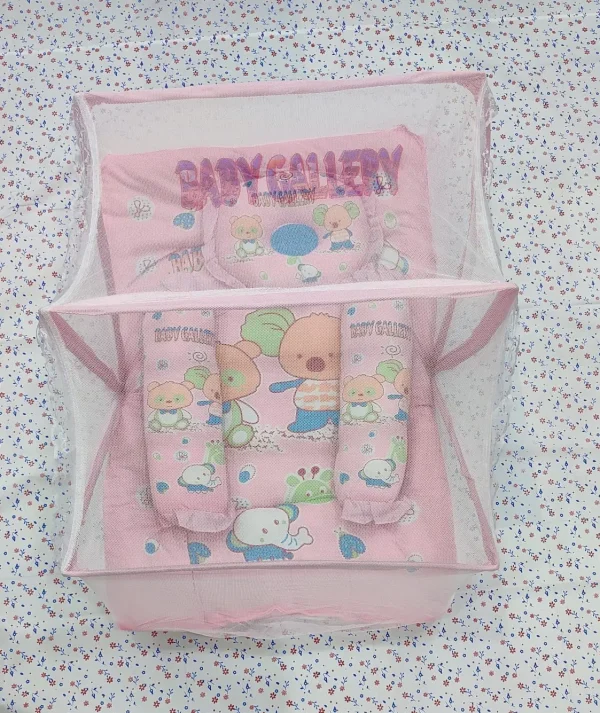 Baby Bed Set with Mosquito Net | Soft Cotton Bedding for Babies