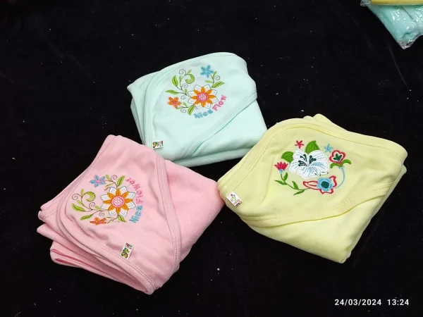 Flower Cap Hooded Towel – Approx. 29x30 | Cotton Baby Towel | Premium Quality