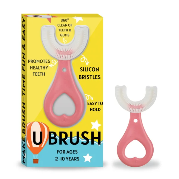 U Shaped Toothbrush for Kids – Soft Silicone Baby Brush