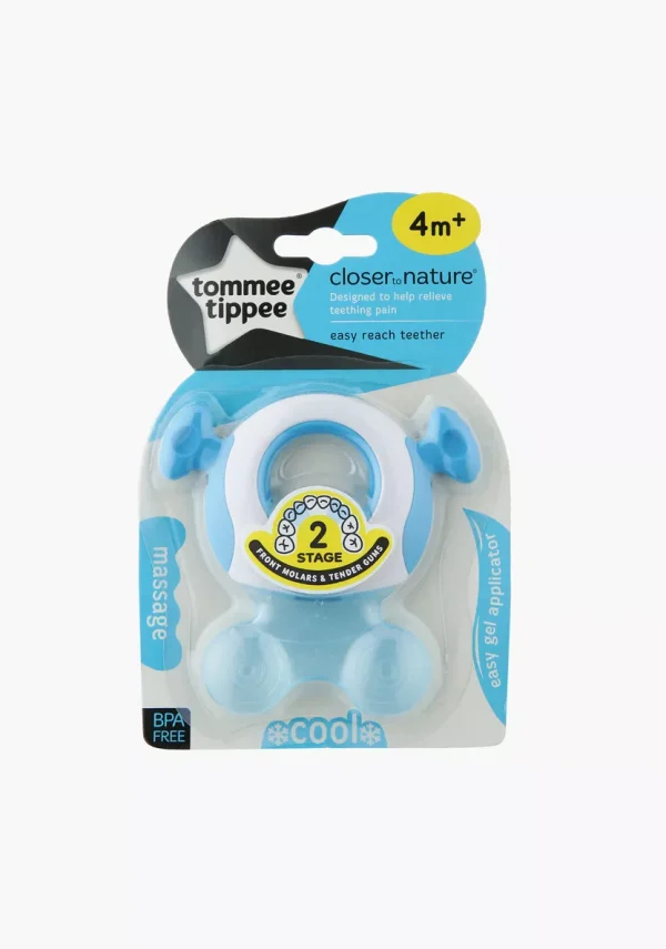 Tommee Tippee Easy-to-Reach Teether – Water-Filled, BPA-Free Relief for 4m+ Babies