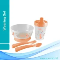 PUR Weaning Set – Bowl, Cup & Cutlery | BPA Free Baby Feeding Set