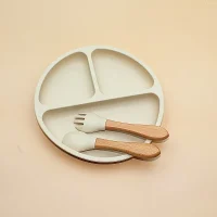 3PCS Baby Silicone Tableware Set – Food Grade, BPA Free, Suction Plate & Cutlery